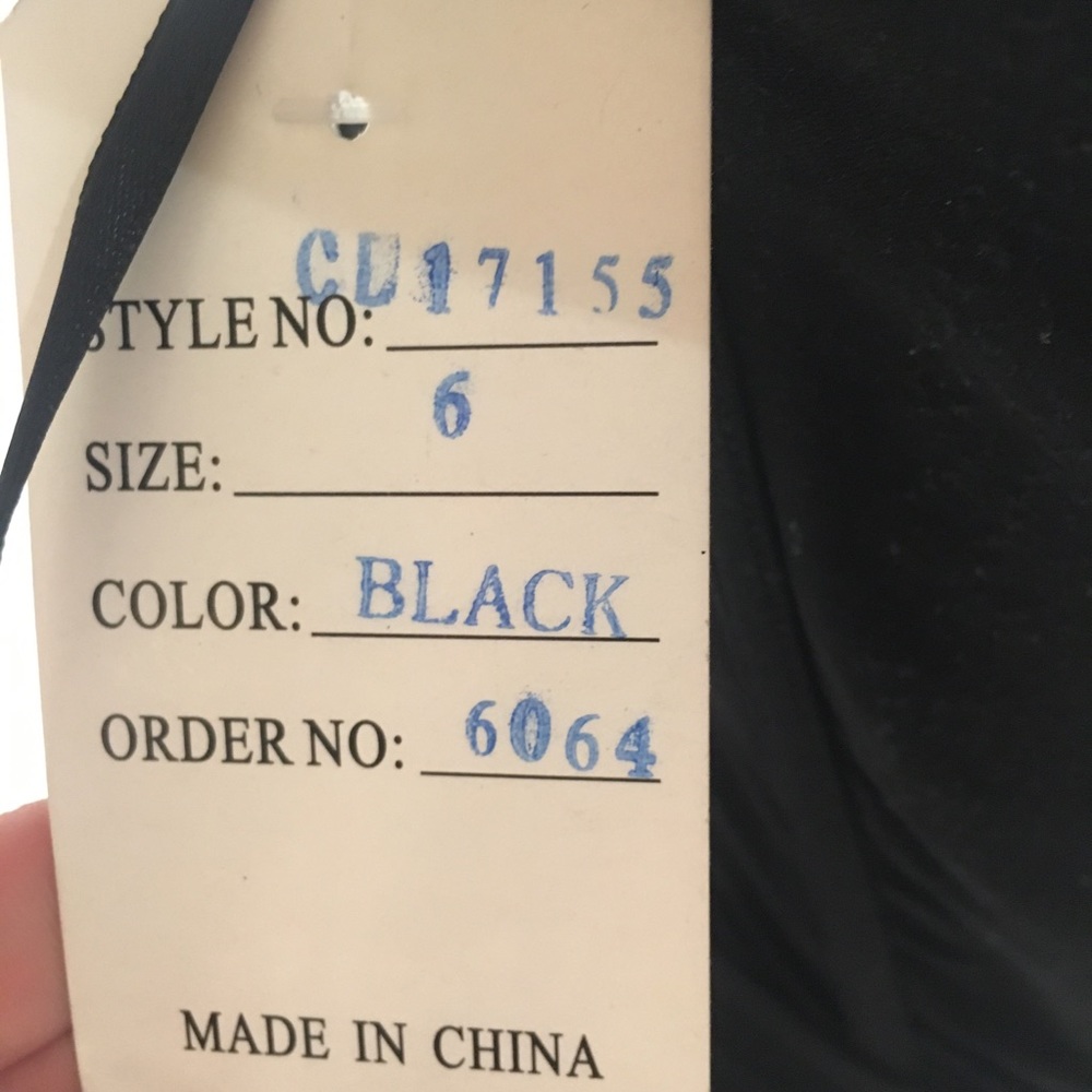 Colette by Mon Cheri Black Jersey Gown 6 - Picture 6 of 8